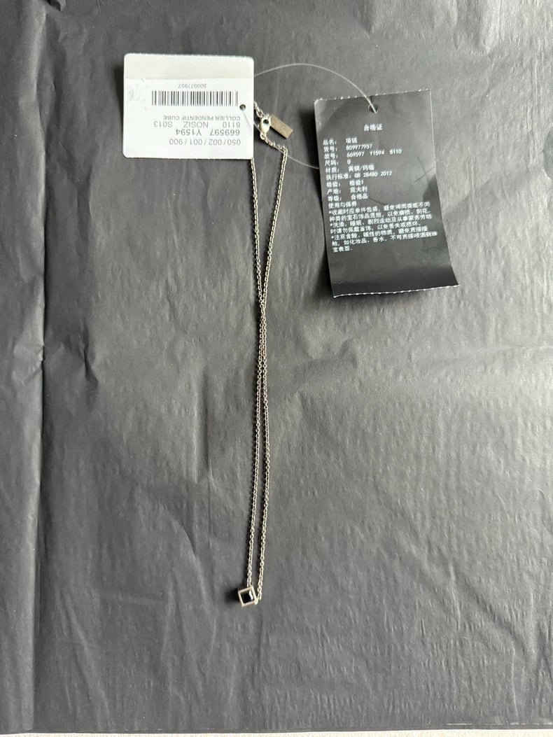 Saint Laurent Black Agate Necklace