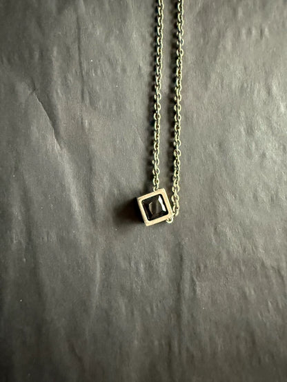 Saint Laurent Black Agate Necklace