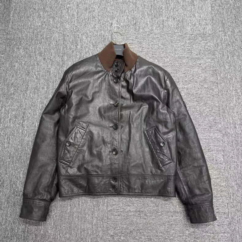 Gucci Double-Sided Wool Leather Jacket-zp