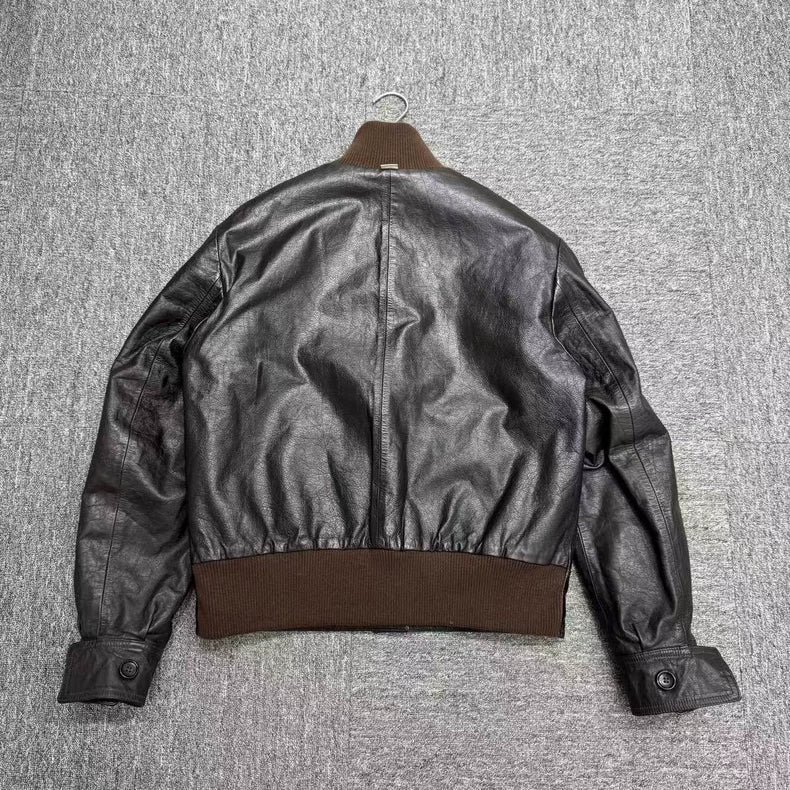 Gucci Double-Sided Wool Leather Jacket-zp