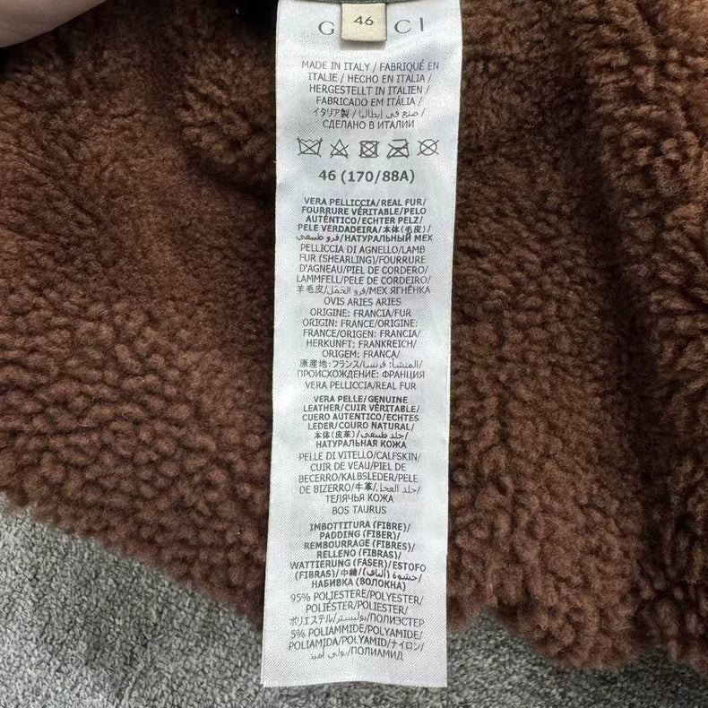 Gucci Double-Sided Wool Leather Jacket-zp