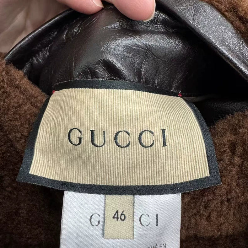Gucci Double-Sided Wool Leather Jacket-zp