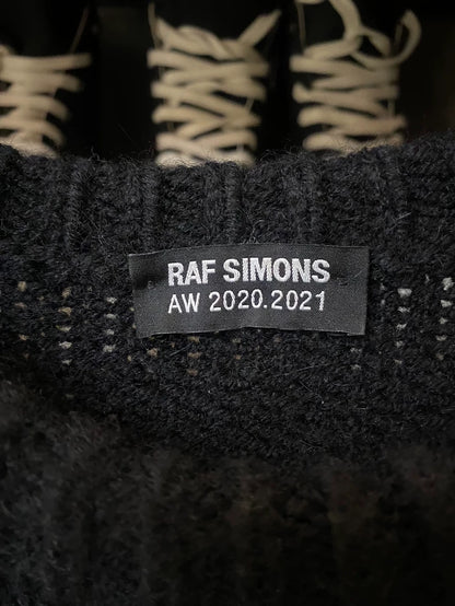 Raf Simons Flocked Logo Black Sweater-yf