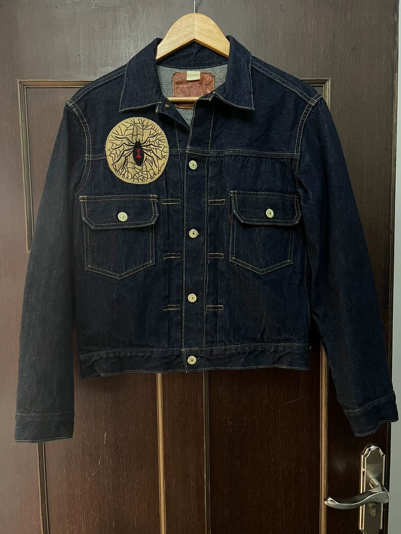 Freewheelers Skeleton Spider Denim Jacket