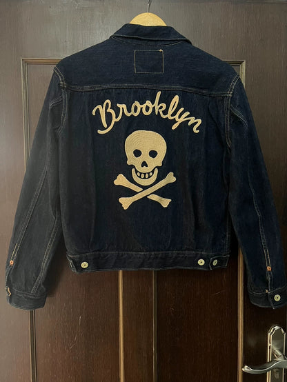 Freewheelers Skeleton Spider Denim Jacket