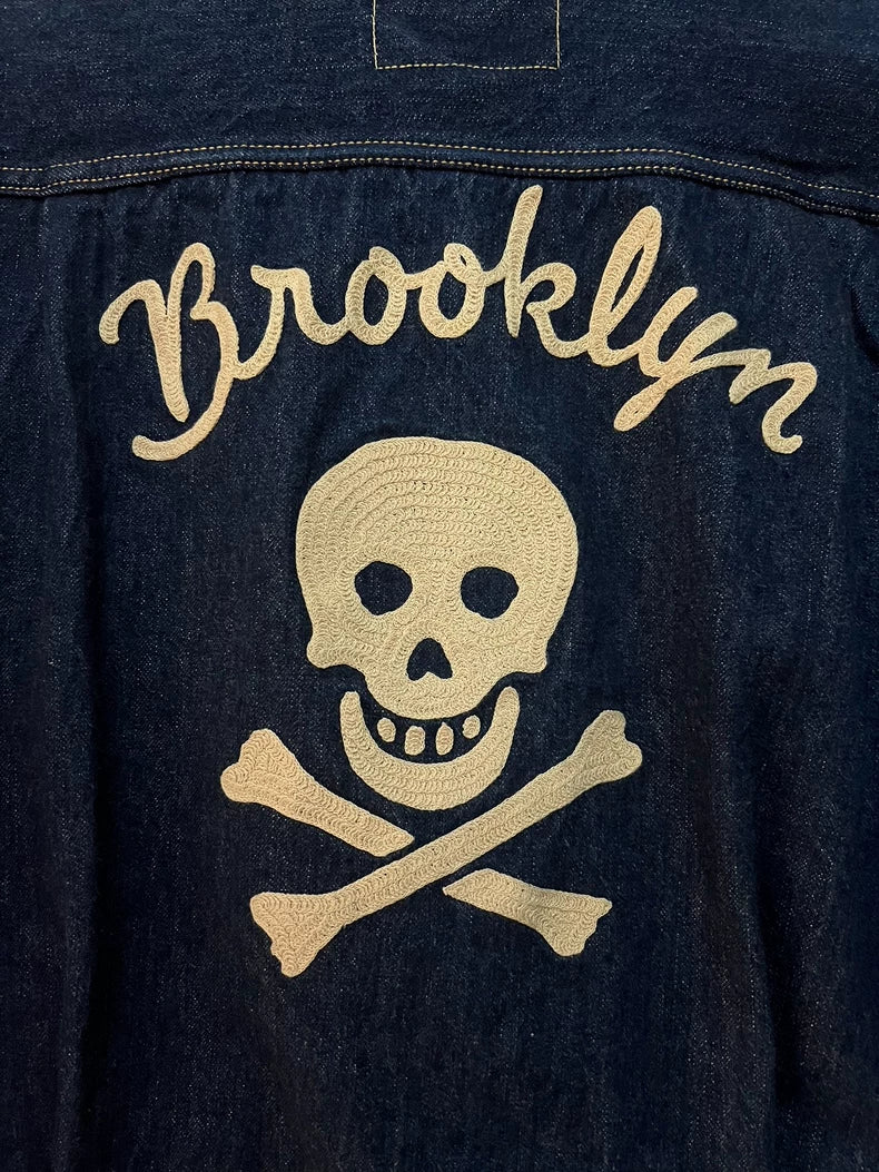 Freewheelers Skeleton Spider Denim Jacket