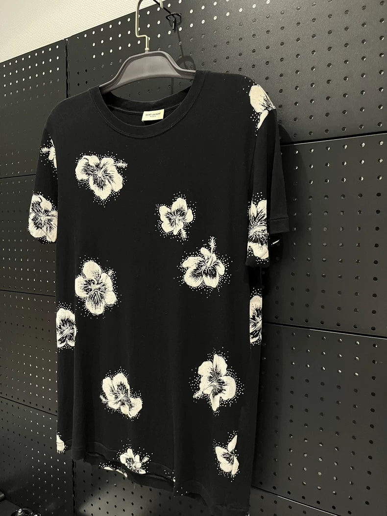 Saint Laurent Floral Short Sleeve T-shirt