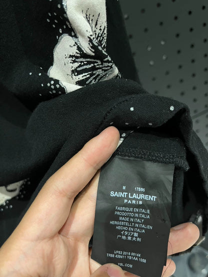 Saint Laurent Floral Short Sleeve T-shirt