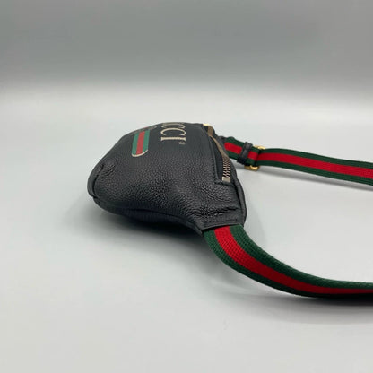 Gucci Logo Print Leather Fanny Pack
