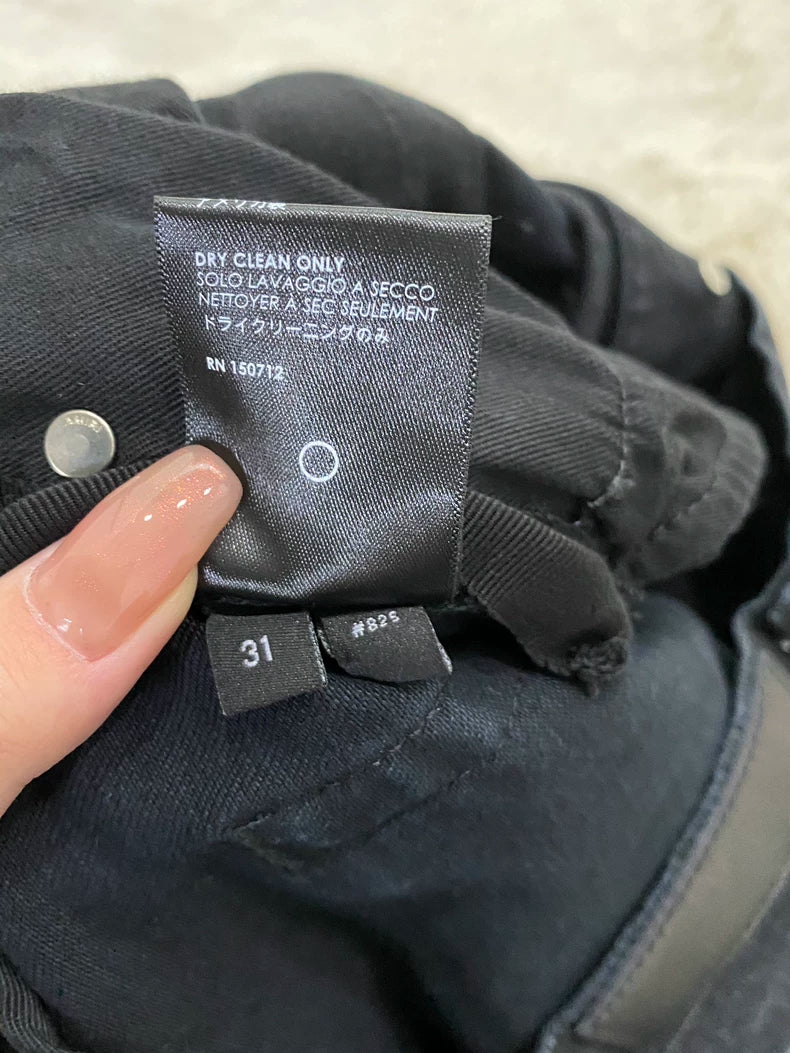 Amiri Black Blue Floral Denim Pants