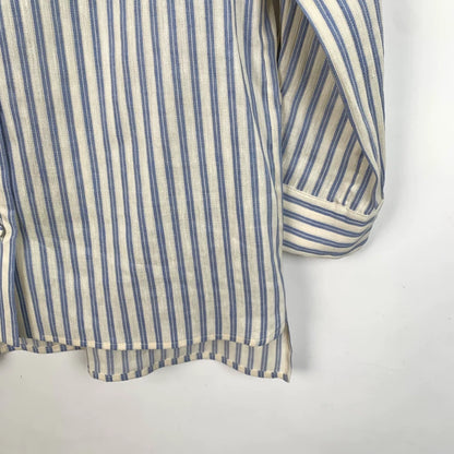 Gucci Blue Striped Cotton Blend Shirt