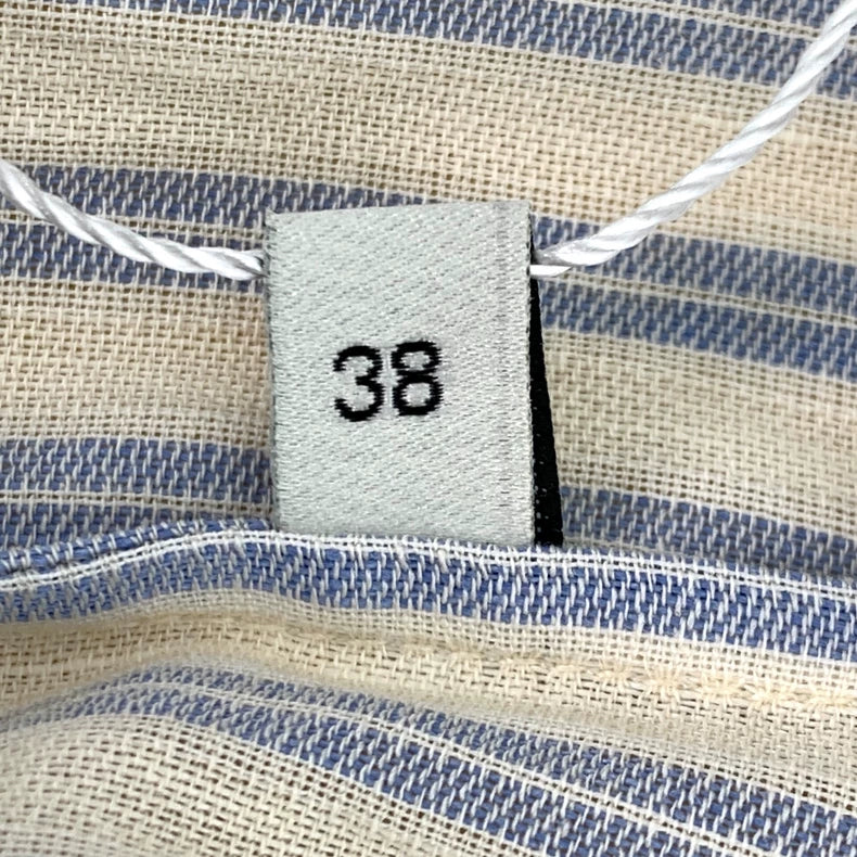 Gucci Blue Striped Cotton Blend Shirt