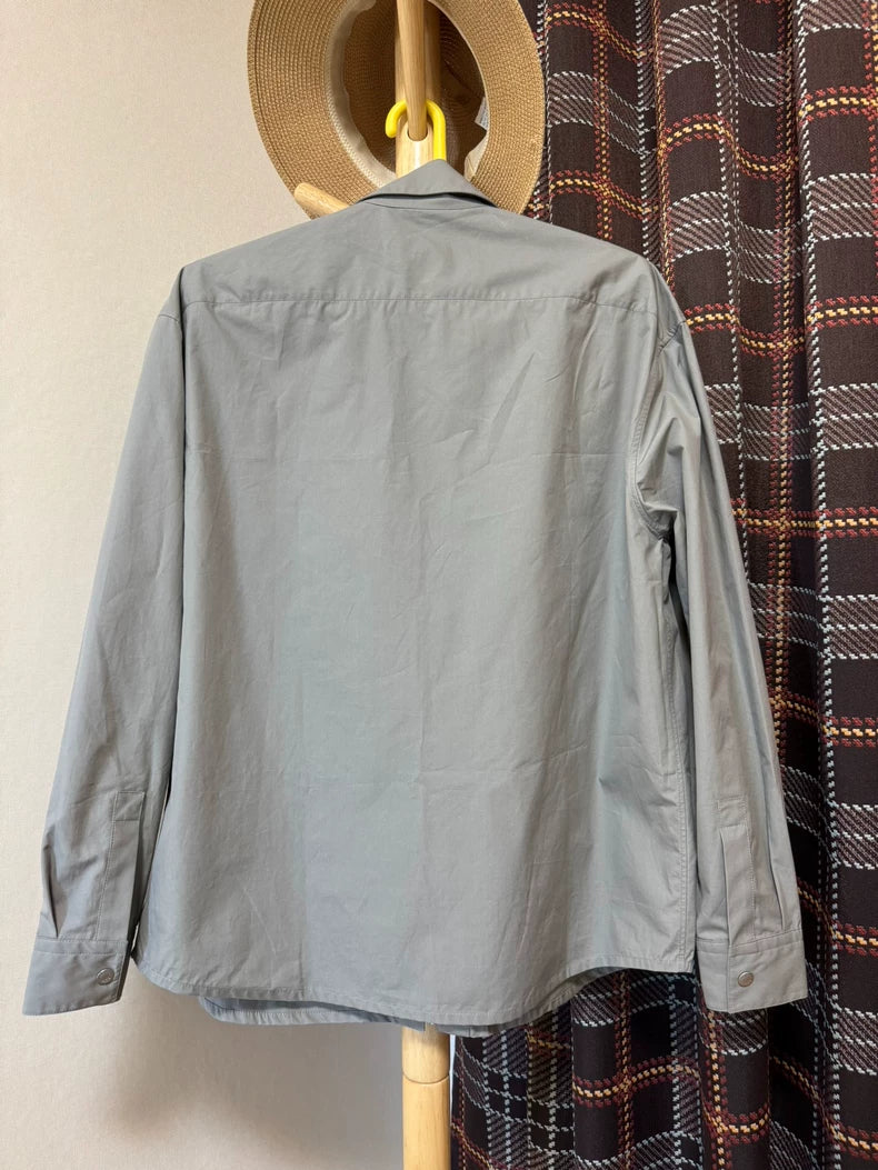 Hermes Gray Casual Shirt Jacket-yf