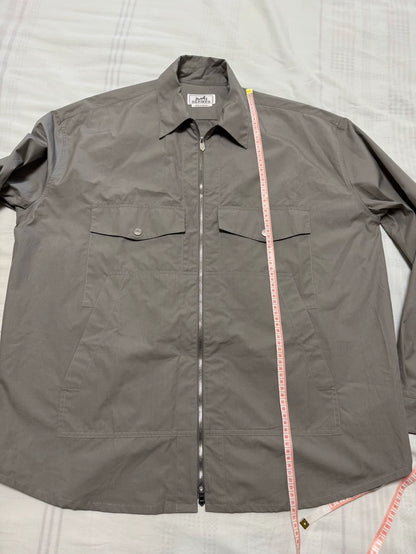 Hermes Gray Casual Shirt Jacket-yf