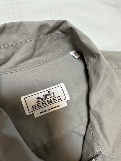 Hermes Gray Casual Shirt Jacket-yf