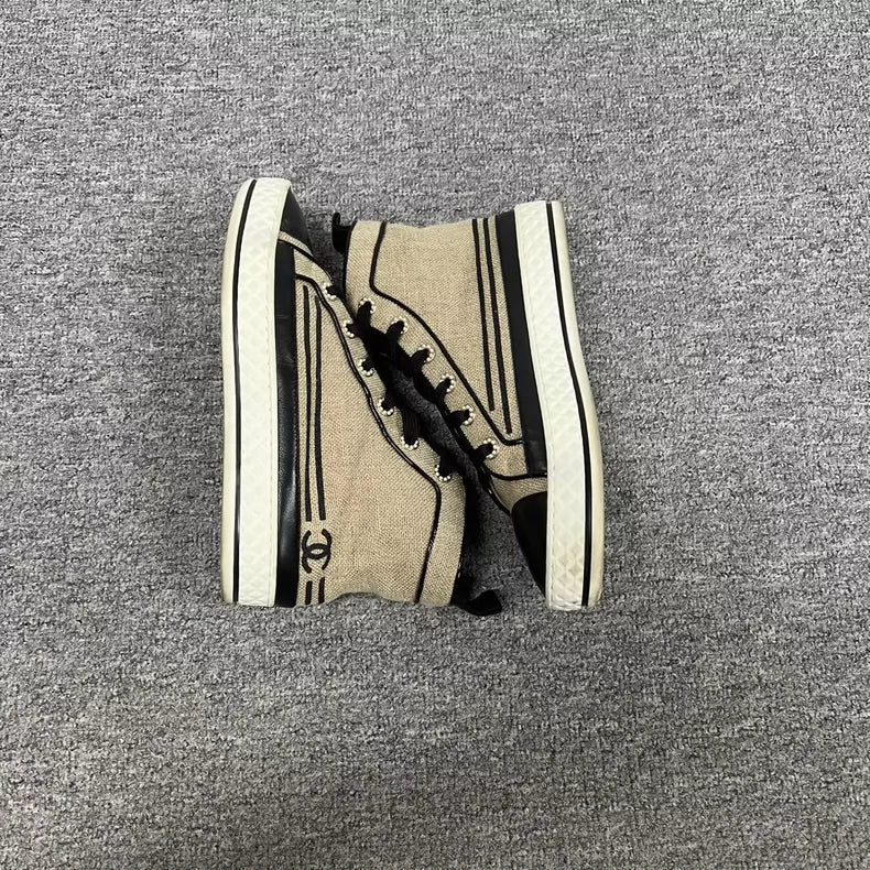 Chanel Canvas Sneakers in Size 37.5