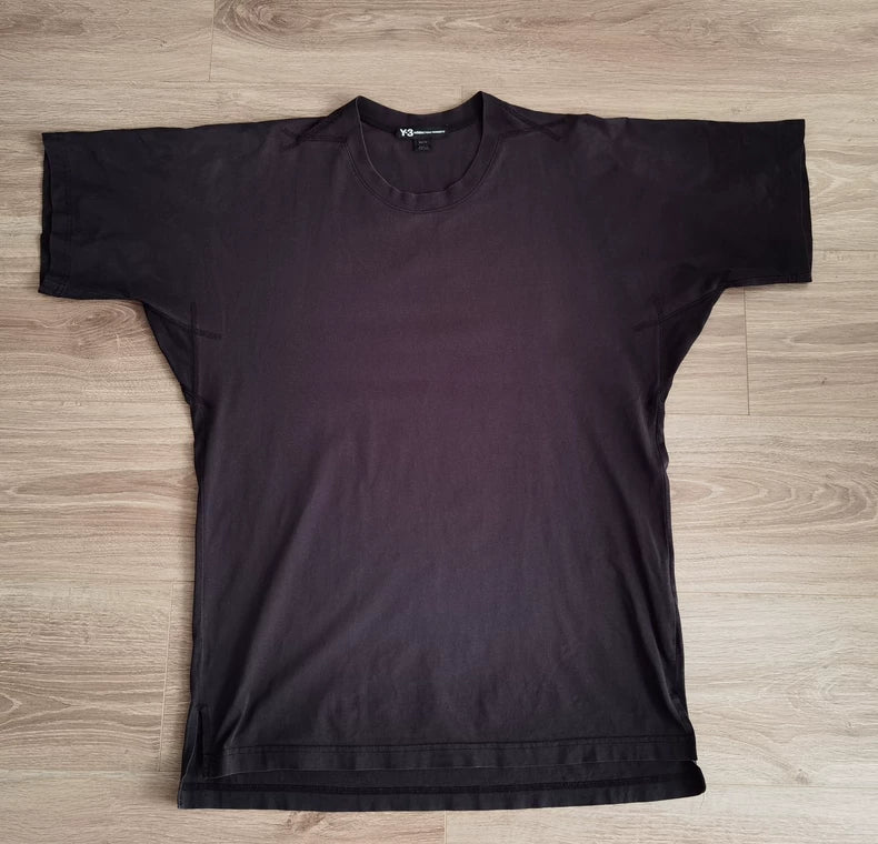 Y3 Black Oversize Printed T-Shirt