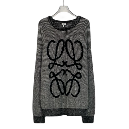 Loewe Grey Logo Knit Sweater M Size