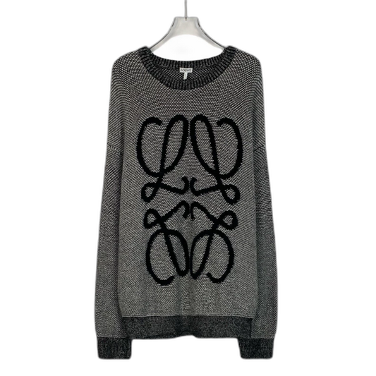 Loewe Grey Logo Knit Sweater M Size