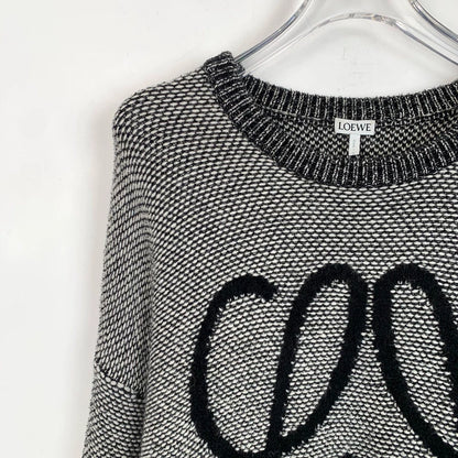 Loewe Grey Logo Knit Sweater M Size