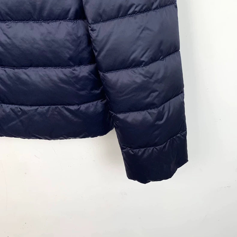 Prada Navy Down Jacket with Triangle Logo