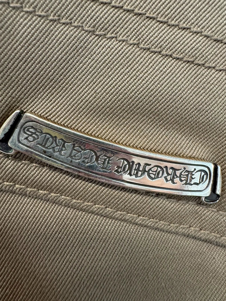 Chrome Hearts Pink Check Cross Cargo Pants-yf