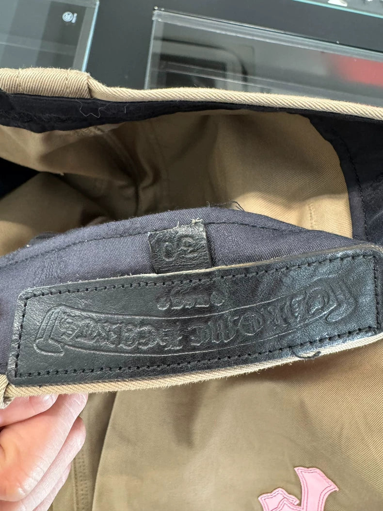 Chrome Hearts Pink Check Cross Cargo Pants-yf