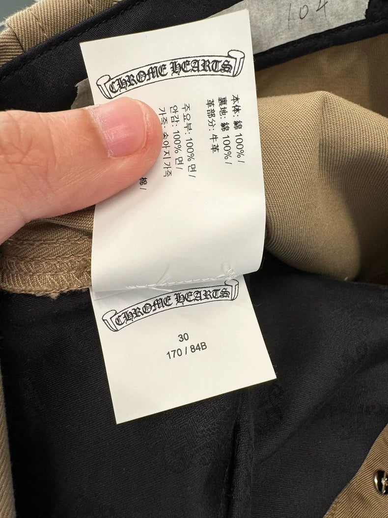 Chrome Hearts Pink Check Cross Cargo Pants-yf