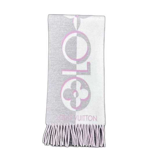 Pink Logo Double-Sided Scarf by Louis Vuitton