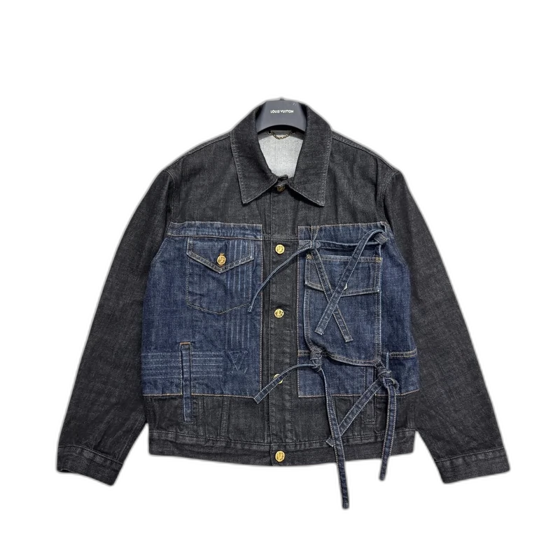 Louis Vuitton Denim Jacket with Bow Tie-zp