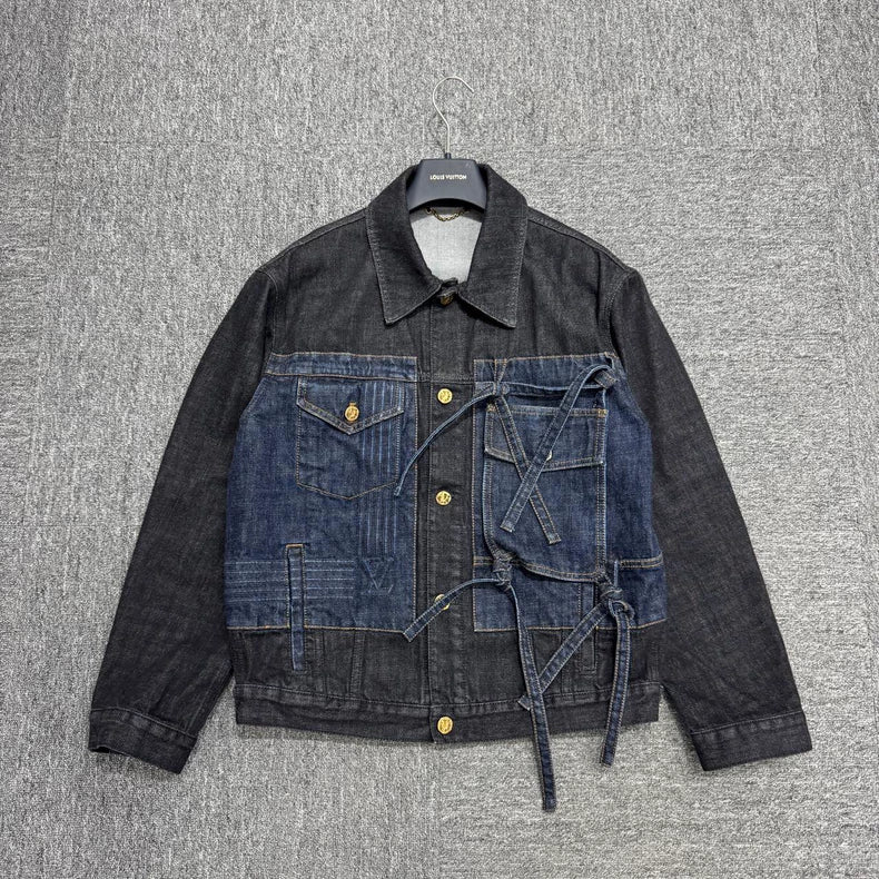 Louis Vuitton Denim Jacket with Bow Tie-zp
