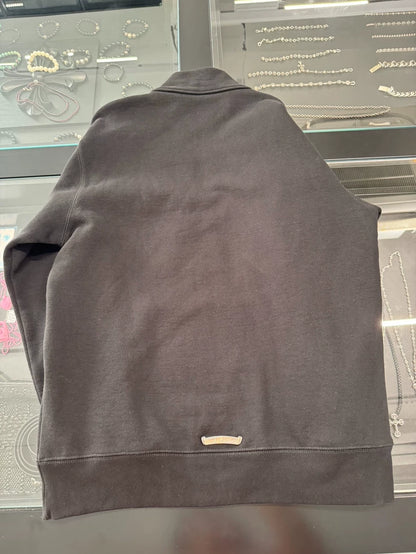 Chrome Hearts Black Embroidered Half-Zip Sweatshirt-yf