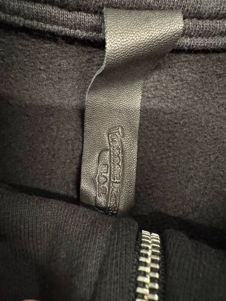 Chrome Hearts Black Embroidered Half-Zip Sweatshirt-yf