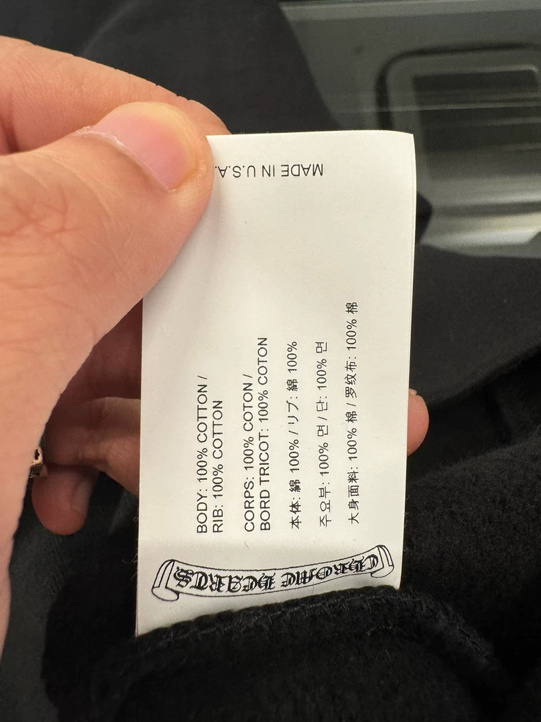 Chrome Hearts Black Embroidered Half-Zip Sweatshirt-yf