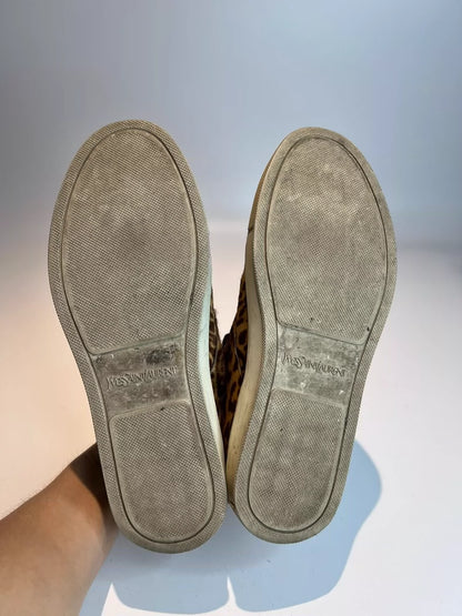 Yves Saint Laurent Leopard Print Casual Shoes