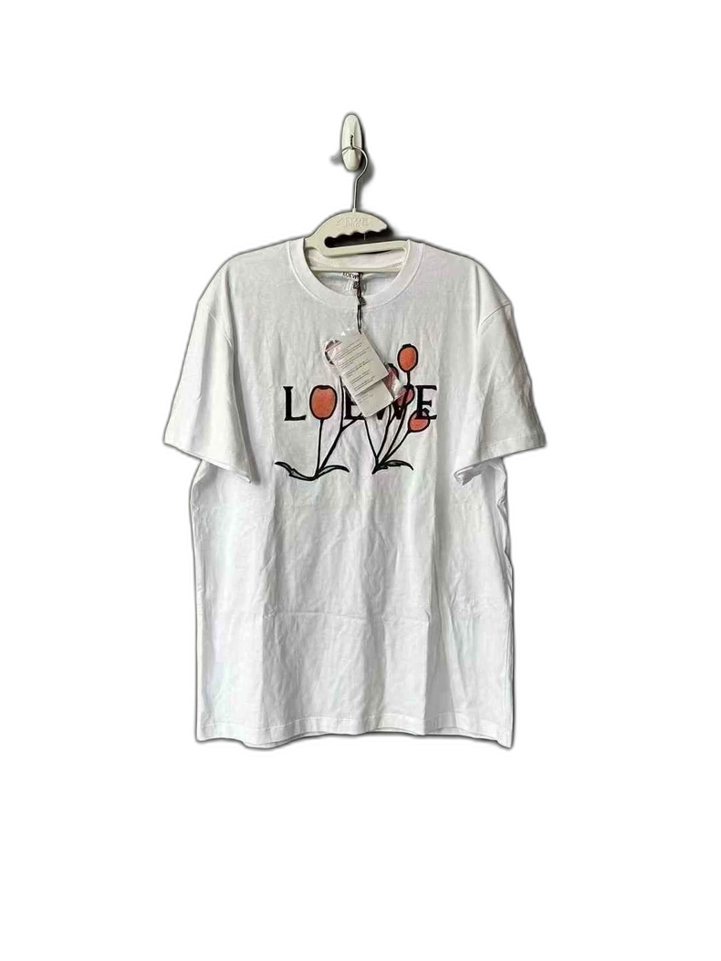 Loewe Floral Embroidered Short Sleeve Shirt