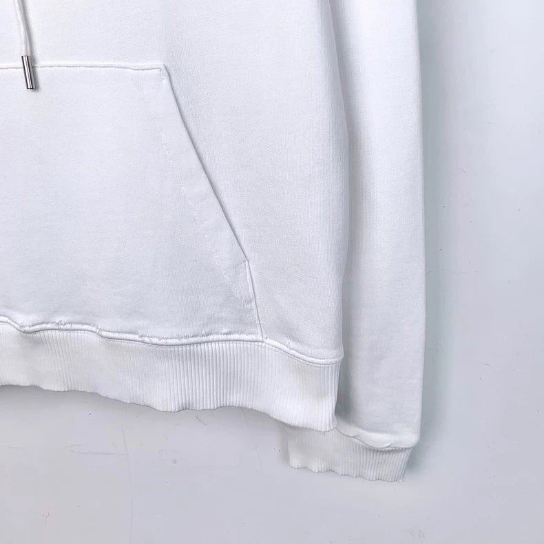 Saint Laurent White Logo Hoodie