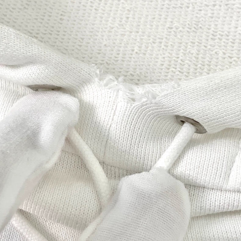 Saint Laurent White Logo Hoodie