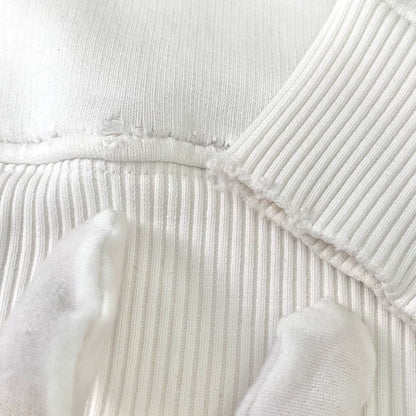 Saint Laurent White Logo Hoodie