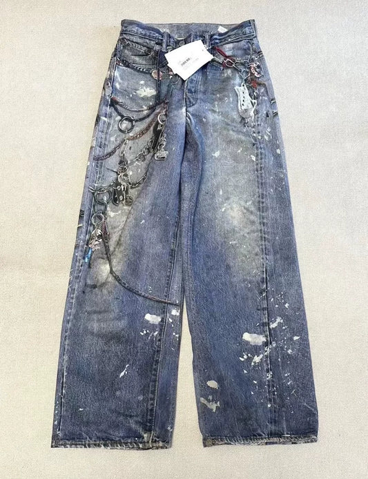 Acne Studios Baggy Denim Pants with Details