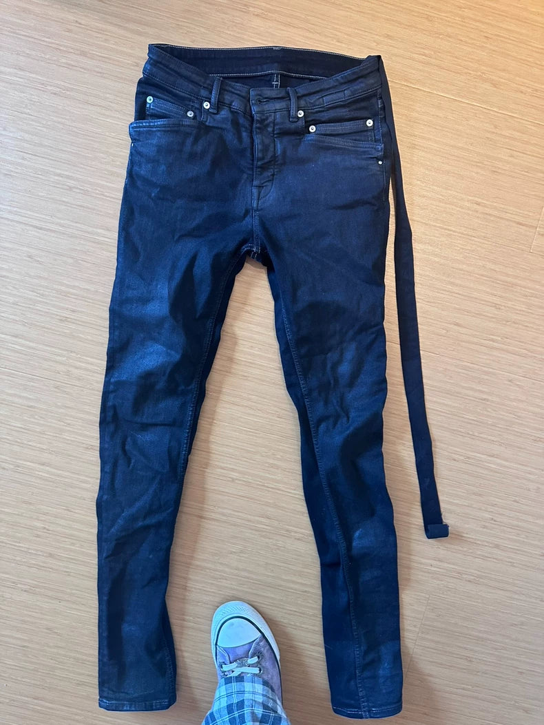 Rick Owens Waxed Stretch Denim Jeans