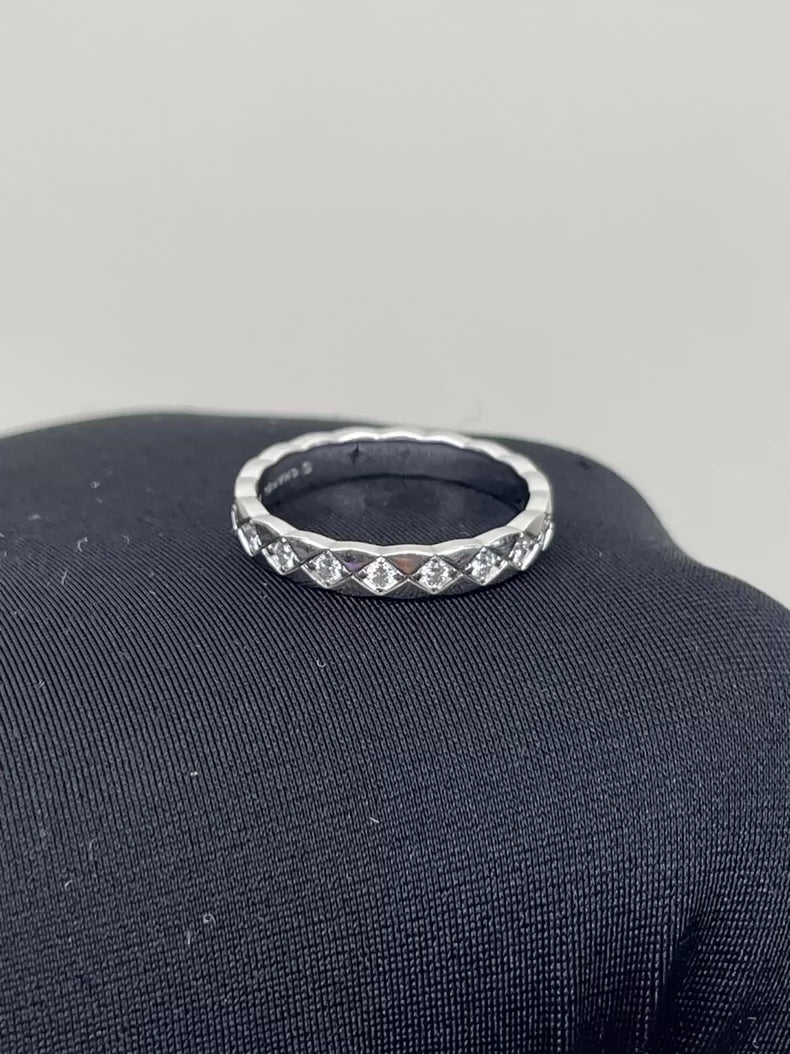 Chanel Diamond Pattern Ring