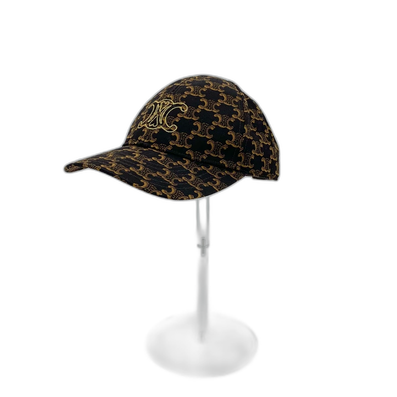 Celine Brown Cap with Logo Print