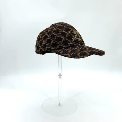 Celine Brown Cap with Logo Print