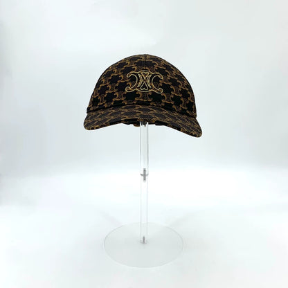 Celine Brown Cap with Logo Print