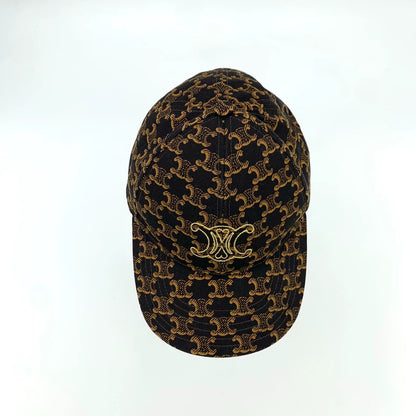 Celine Brown Cap with Logo Print