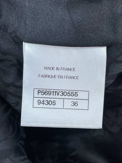 Chanel Black Gold Fitted Jacket