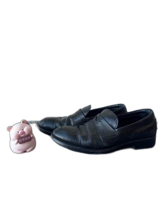 Black Leather Casual Shoes for Men