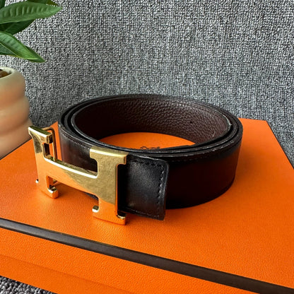 Hermes Double-Sided Smooth Buckle Belt