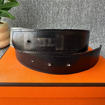 Hermes Double-Sided Smooth Buckle Belt
